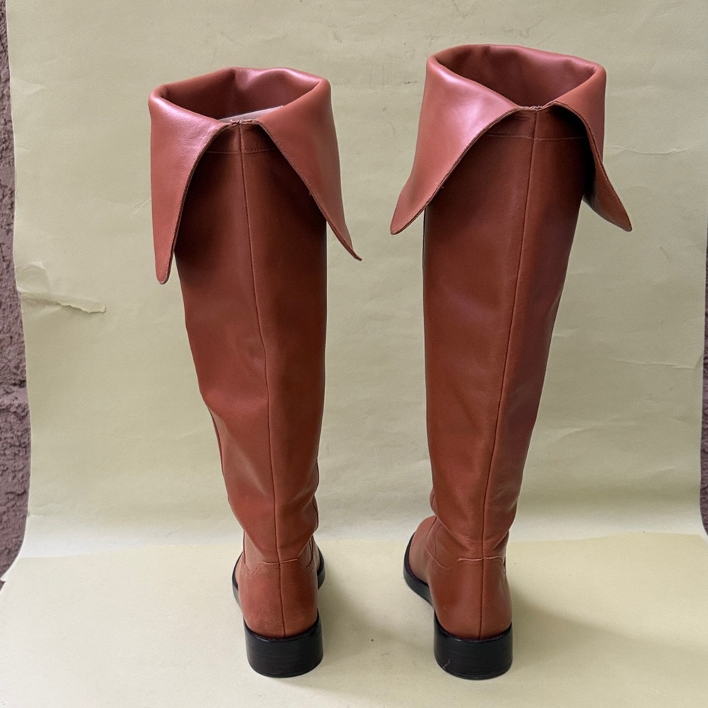 Orange J. Crew Over the Knee Leather Boots - Picture 8 of 16